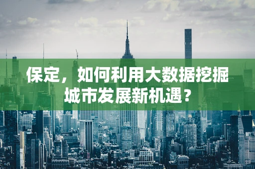 保定，如何利用大数据挖掘城市发展新机遇？