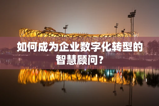 如何成为企业数字化转型的智慧顾问？