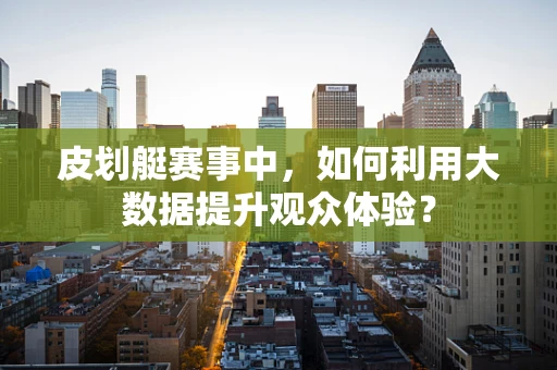 皮划艇赛事中，如何利用大数据提升观众体验？