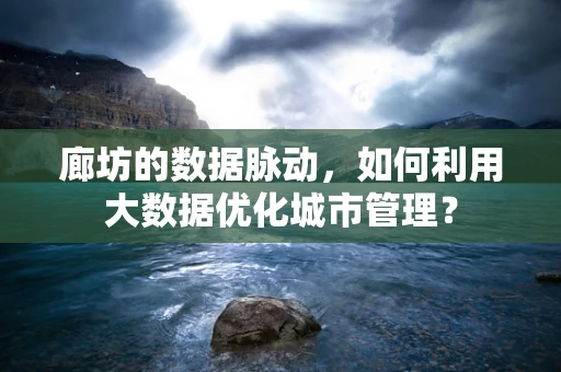 廊坊的数据脉动，如何利用大数据优化城市管理？