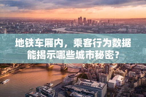 地铁车厢内，乘客行为数据能揭示哪些城市秘密？