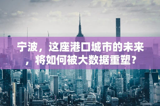 宁波，这座港口城市的未来，将如何被大数据重塑？