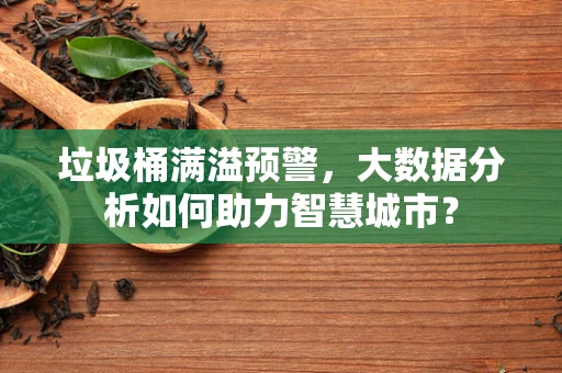 垃圾桶满溢预警，大数据分析如何助力智慧城市？