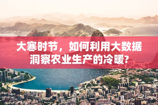大寒时节，如何利用大数据洞察农业生产的冷暖?