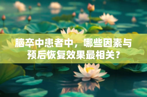 脑卒中患者中，哪些因素与预后恢复效果最相关？