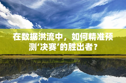 在数据洪流中，如何精准预测‘决赛’的胜出者？