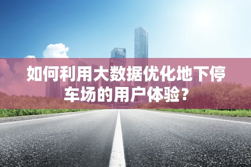 如何利用大数据优化地下停车场的用户体验？