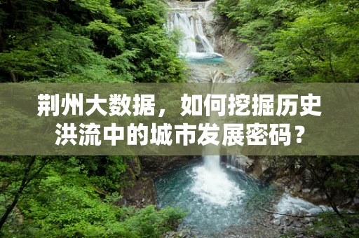 荆州大数据，如何挖掘历史洪流中的城市发展密码？