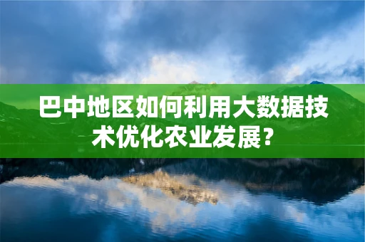巴中地区如何利用大数据技术优化农业发展？