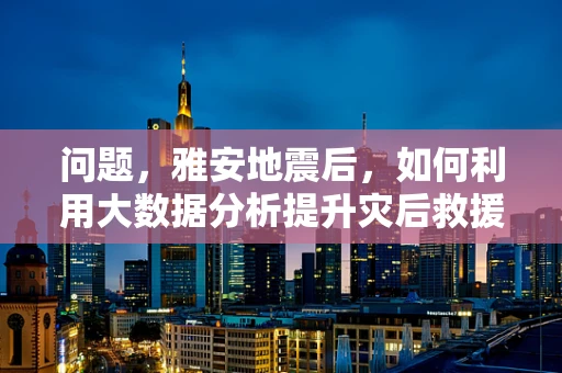 问题，雅安地震后，如何利用大数据分析提升灾后救援效率？