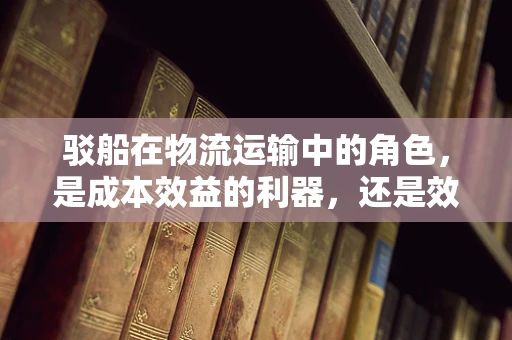 驳船在物流运输中的角色，是成本效益的利器，还是效率瓶颈的制造者？