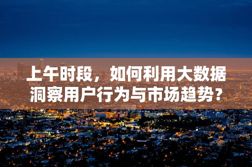上午时段，如何利用大数据洞察用户行为与市场趋势？
