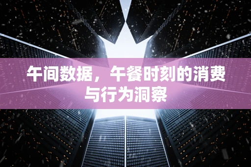 午间数据，午餐时刻的消费与行为洞察