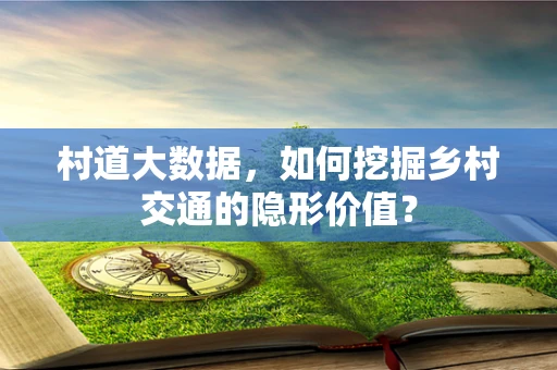 村道大数据，如何挖掘乡村交通的隐形价值？