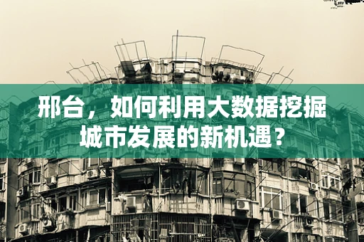 邢台，如何利用大数据挖掘城市发展的新机遇？