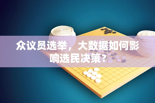 众议员选举，大数据如何影响选民决策？