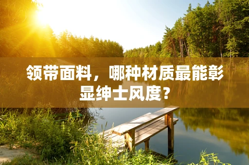 领带面料，哪种材质最能彰显绅士风度？