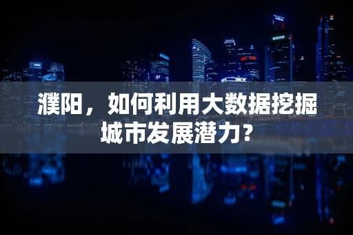 濮阳，如何利用大数据挖掘城市发展潜力？
