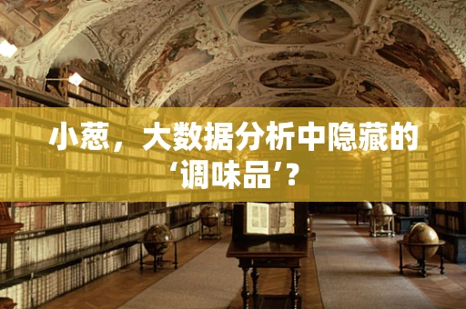 小葱，大数据分析中隐藏的‘调味品’？