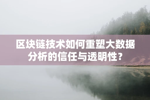 区块链技术如何重塑大数据分析的信任与透明性？