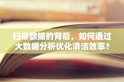 扫帚数据的背后，如何通过大数据分析优化清洁效率？