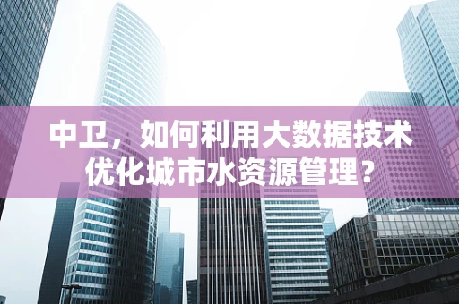 中卫，如何利用大数据技术优化城市水资源管理？