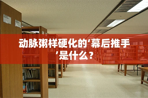 动脉粥样硬化的‘幕后推手’是什么？