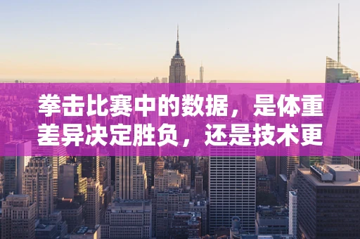 拳击比赛中的数据，是体重差异决定胜负，还是技术更胜一筹？