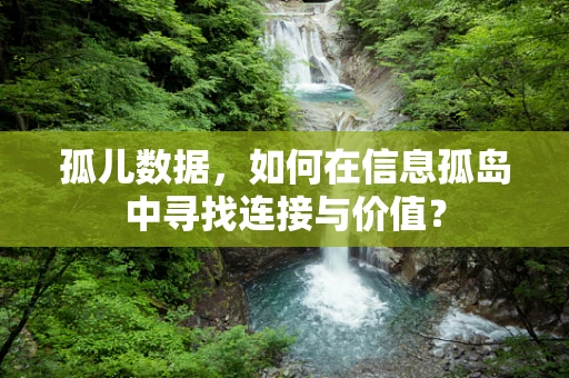 孤儿数据，如何在信息孤岛中寻找连接与价值？